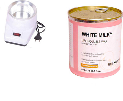 

Shopfleet 1 White Milky Liposoluble Wax (800 Gm.) with 1 Wax Heater Wax(800 g, Set of 2)