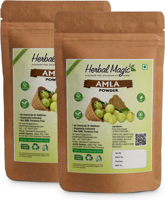 

Herbal Magic Natural Amla ( Indian Gooseberry ) Powder For Hair and Skin Pack of 2(200 g)