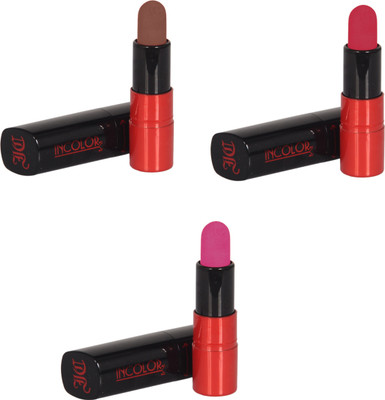 

Incolor Lusty Lipstick Set of 3 Shade 13,14,15 Each of 3.7Gms(Maroon, Red, Brown)