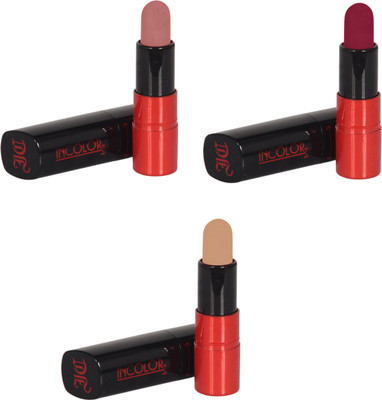 

Incolor Lusty Lipstick Set of 3 Shade 19,20,21 Each of 3.7Gms(Maroon, Peach, PInk)