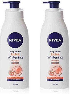 

Nivea Extra Whitening Cell Repair SPF 15 Body Lotion-(2 x 400ml)(800 ml)
