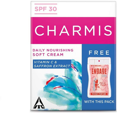 

Charmis Daily Nourishing Soft Cream, 100ml with Engage On Pocket Perfume Floral Fresh, 18.8ml(100 ml)