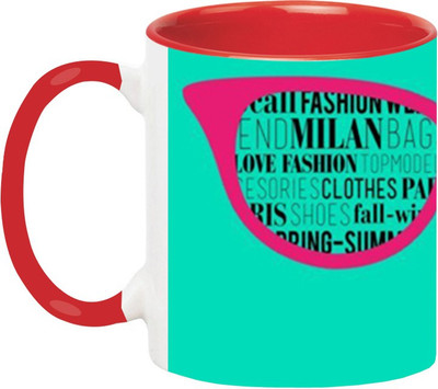 ARTBUG Printed -847-Red Ceramic Coffee Mug(350 ml)