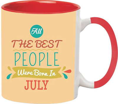 ARTBUG Born in July -909-Red Ceramic Coffee Mug(350 ml)