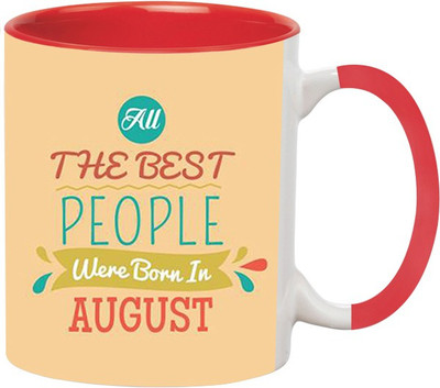 ARTBUG Born in August -906-Red Ceramic Coffee Mug(350 ml)