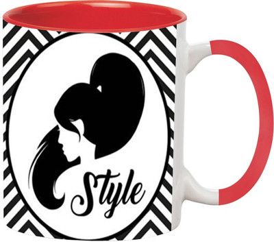ARTBUG Style -884-Red Ceramic Coffee Mug(350 ml)