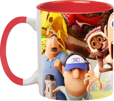 ARTBUG Cloudy with a chance of Meatballs -1895-Red Ceramic Coffee Mug(350 ml)