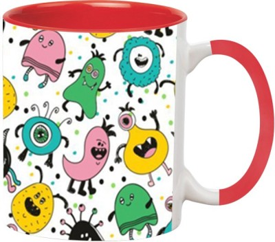 ARTBUG Cartoon -783-Red Ceramic Coffee Mug(350 ml)