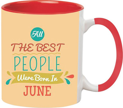 ARTBUG Born in June -910-Red Ceramic Coffee Mug(350 ml)