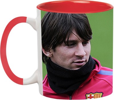 ARTBUG Lionel Messi -MUG1286-Red Ceramic Coffee Mug(350 ml)