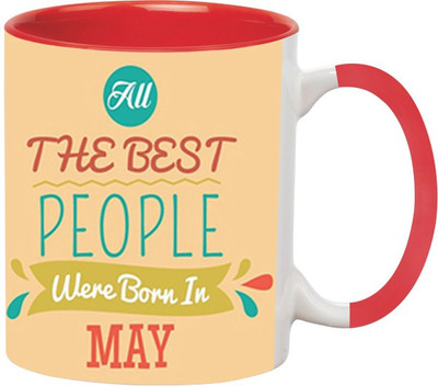 ARTBUG Born in May -811-Red Ceramic Coffee Mug(350 ml)