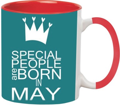 ARTBUG Born in May -713-Red Ceramic Coffee Mug(350 ml)