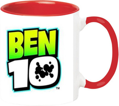 ARTBUG Ben 10 -611-Red Ceramic Coffee Mug(350 ml)