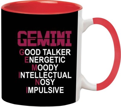 ARTBUG Gemini -948-Red Ceramic Coffee Mug(350 ml)