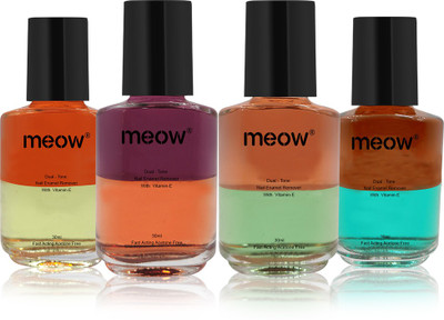 

Meow Dual Tone Nail Polish Remover (Pack of 4)(120 ml)