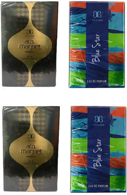 

Arochem 2 Magnet and 2 Blue Star Perfume 100ML Each (Pack of 4) Eau de Parfum - 400 ml(For Men & Women)