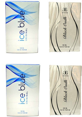 

Arochem 2 Ice Blue and 2 Black Oudh Perfume 100ML Each (Pack of 4) Eau de Parfum - 400 ml(For Men & Women)