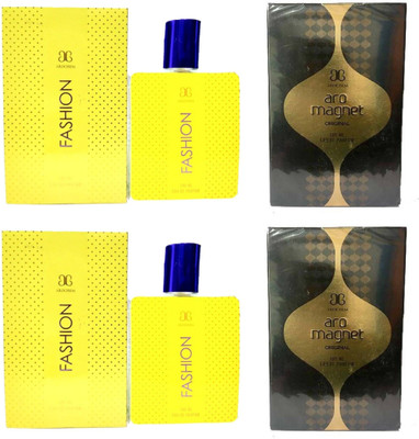 

Arochem 2 Fashion and 2 Magnet Perfume 100ML Each (Pack of 4) Eau de Parfum - 400 ml(For Men & Women)
