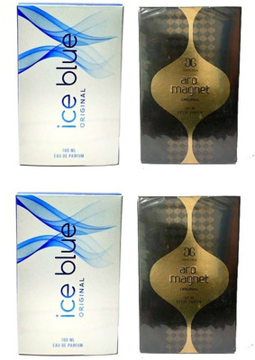 

Arochem 2 Ice Blue and 2 Magnet Perfume 100ML Each (Pack of 4) Eau de Parfum - 400 ml(For Men & Women)