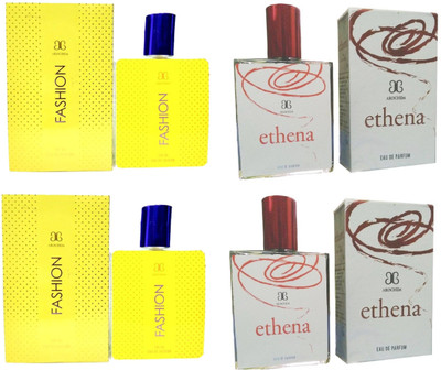 

Arochem 2 Fashion and 2 Ethena Perfume 100ML Each (Pack of 4) Eau de Parfum - 400 ml(For Men & Women)