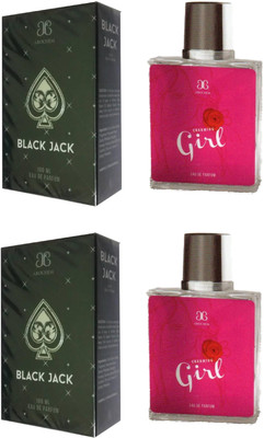 

Arochem 2 Black Jack and 2 Charming Girl Perfume 100ML Each (Pack of 4) Eau de Parfum - 400 ml(For Men & Women)