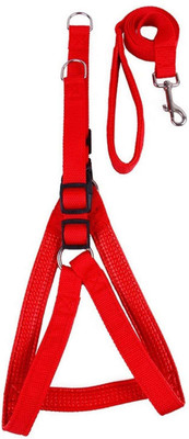 

SRI Dog Harness & Leash(, Red
