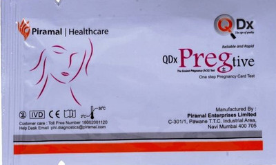 QDX Pregtive One Strip Pregnancy Test Kit(4 Tests)