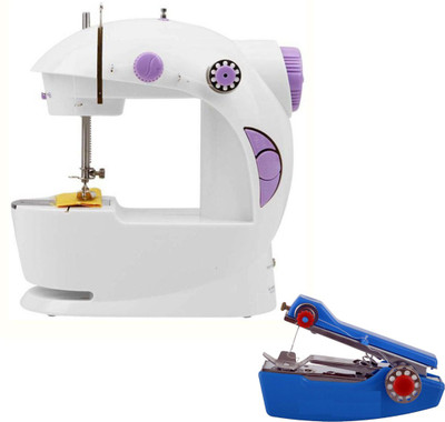 Akhi Mini Hand Sewing Machine And Minghui 4In1 Mini Electric Sewing Machine (Built-In Stitches 30)
