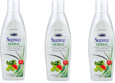 HAPDCO SUNWAY HERBAL HAIR CLEANSER-WITH NATURAL HERBS(PACK OF 3)(600 ml)