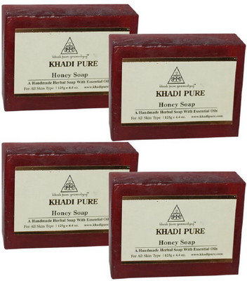 

Khadi Pure Herbal Honey Soap - 125g (Set of 4)(500 g, Pack of 4)