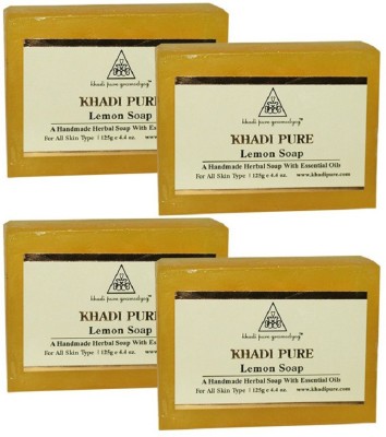 

Khadi Pure Herbal Lemon Soap - 125g (Set of 4)(500 g, Pack of 4)