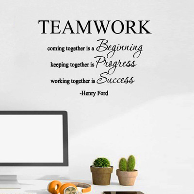 marvellous 80 cm m_teamworkbeginning Self Adhesive Sticker(Pack of 1)