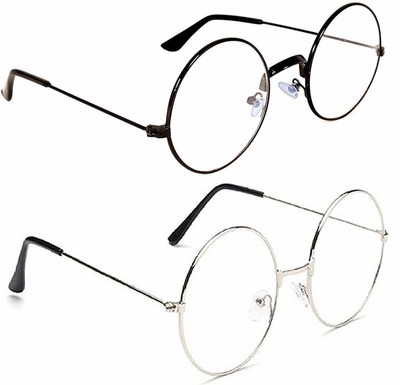 Shaah Collection Round Sunglasses(For Men & Women, Clear)