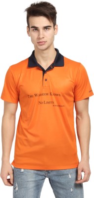 OFF LIMITS Solid Men Polo Neck Orange T-Shirt