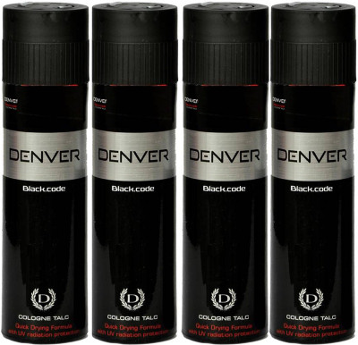 

Denver Talc BlackCode COLOGNE Ultra Fine Quality Body Talc 300g x 4(1200 g)