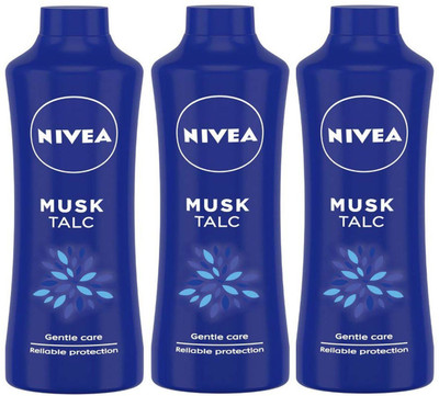 

Nivea MUSK TALC Skin Powder Gantle Care Reliable Protection 400g x 3(1200 g)