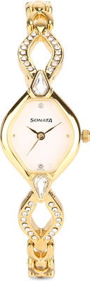 Sonata ND8063YM03C Sona Sitara Analog Watch For Women Sonata Wrist Watches