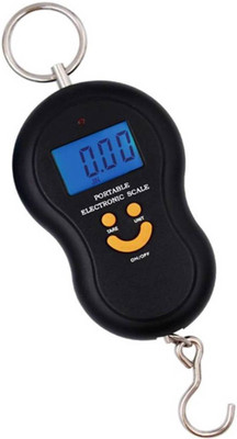 

Granny Smith Hanging Luggage Weight Machine Digital for Weighing Household Items Smiley 50Kg Weighing Scale(Black)