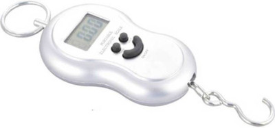 

Granny Smith Smiley Pocket Weight Machine Digital 50 KG Travel Luggage Weighing Scale(Silver)