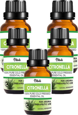 

VIHADO 100% Pure Citronella Essential Oil Natural & Undiluted (Cymbopogon Nardus) (25 ml) (Pack of 5)(25 ml)