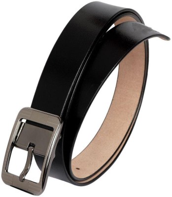 Runsi Men Black Genuine Leather Belt