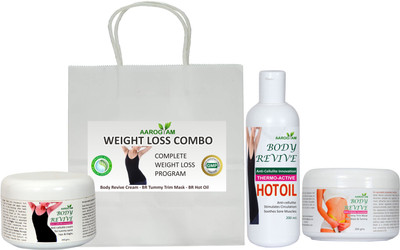 

Aarogyam Body Revive Weight Loss Combo of Body Revive Anti-Cellulite Cream, Hot Oil and Tummy Trim Mask(600 g)