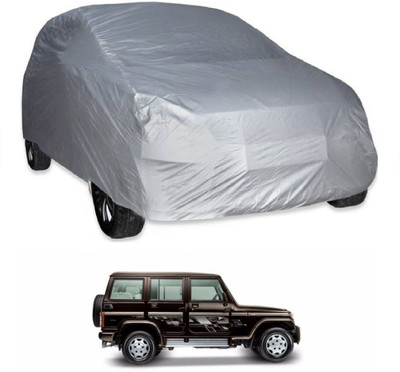 AutoKick Car Cover For Mahindra Bolero (Without Mirror Pockets)(Silver)