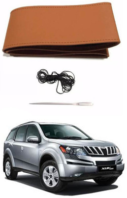 AYW Hand Stiched Steering Cover For Mahindra XUV(Tan, Leather)