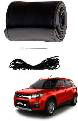 AYW Hand Stiched Steering Cover For Honda CR-V(Grey, Black, Leather)