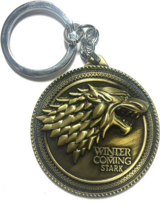 LAXMI Game of Thrones Winter Coming 3D Gold Metal Key Chain