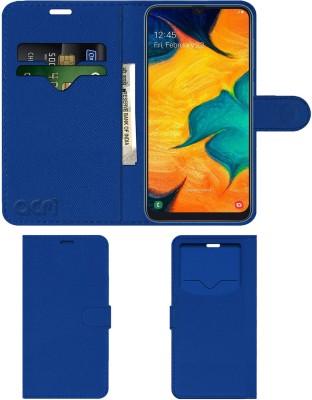 ACM Flip Cover for Samsung Galaxy A30(Blue, Cases with Holder, Pack of: 1)