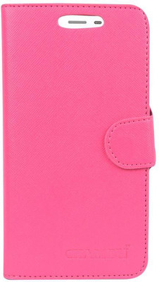 CHAMBU Flip Cover for Intex Aqua Jewel 2(Pink, Shock Proof)