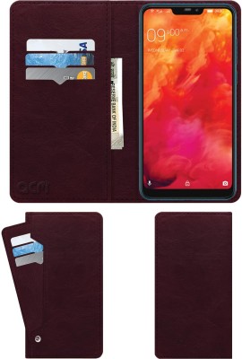 ACM Flip Cover for Lava Z92(Maroon, Cases with Holder, Pack of: 1)