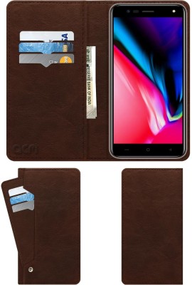 ACM Flip Cover for Otho T3(Brown, Cases with Holder, Pack of: 1)